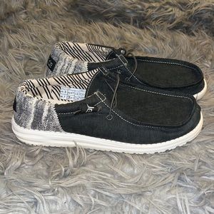 Hey Dude Black and White Women's Sneakers
